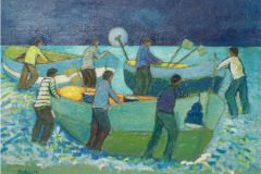 Scena di pescatori - Olio su cartone 50x70  Anno 2012  Coll. Privata