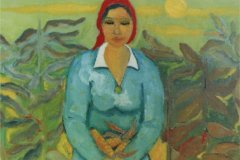Tra le pannocchie - Olio su tela 50x70 Anno 2000 Coll. Privata