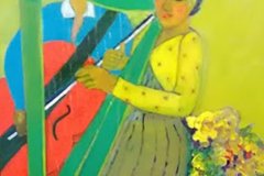 2018.  L\'arpa  Olio su cartone 60x70