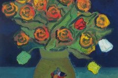 Fiori Olio su cartone 60x70 Anno 2016 Coll. Privata