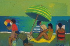 I bambini al mare  Olio cartone 20x30. Anno 2015 Coll. Privata