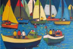 Regata - Olio su cartone 60x80  Anno 2007  Coll. Privata