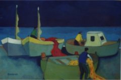 Marina verso sera - Olio su tela 50x70 Anno 2002  Coll. Privata