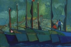 Sciabiche tunisine  Olio su tela 60x80  Anno 1997  Coll. Privata