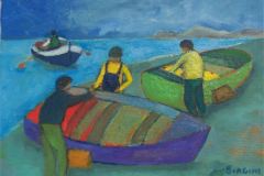 Barche - Olio su tela 30x40  Anno 2007  Coll.  Privata
