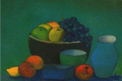 Natura morta in verde - Olio su tela 40x50 Anno 1998 Coll. Privata