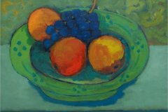 Composizione in verde Olio su cartone 40x60 Anno 2010 Coll. Privataivata