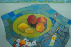 Composizione con tubetti di colore - Olio su cartone 40x50 Anno 2012