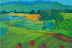 Campagna .- Olio su cartone  40x50    Anno 2010 Coll. Privata