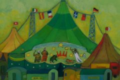 Il circo  Olio su cartone 60x80  Anno 2018 Coll. Privata